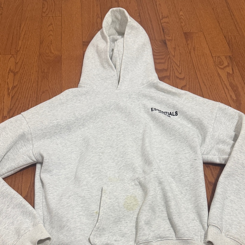 Essentials Light Gray Men's Hoodie
